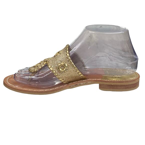 Jack Roger’s Women’s Gold Slip On Thong Sandals Size US 6 - Picture 2 of 11